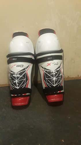 Used Bauer Vapor X80 Shin Pads 13 inch