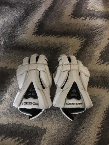White Used Player Maverik Rome RX 12" Lacrosse Gloves