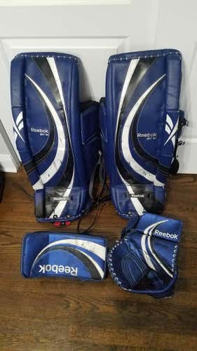Blue Used Senior 32" Reebok Regular Goalie Full Set