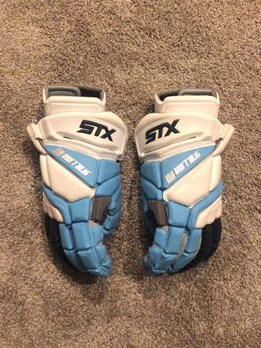 Lightly Used STX Stallion HD Lacrosse Gloves (UNC Team Issued)