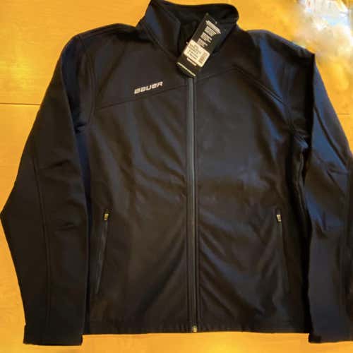 Black Men's Medium Bauer Team Softshell Jacket