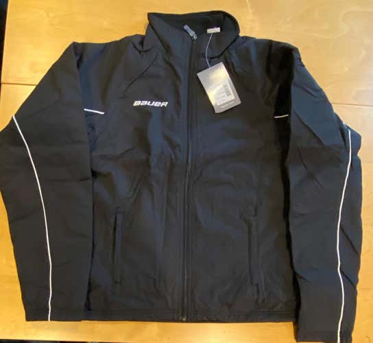 Black Men's Small Bauer Hockey Midweighht Jacket