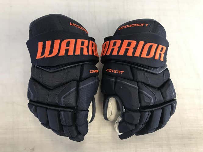 Warrior Covert QRE Pro Stock Hockey Gloves 14" Navy Blue OILERS 4130