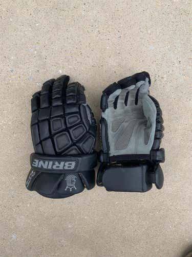 Black Used Player Brine Clutch Elite 13" Lacrosse Gloves