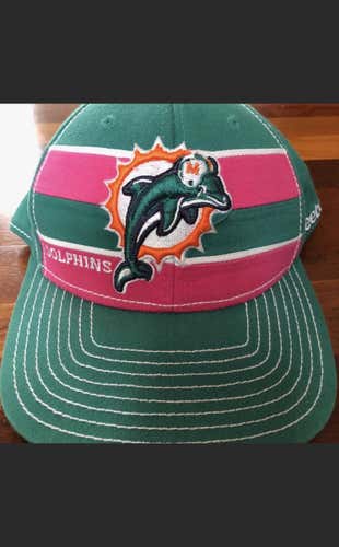 NFL Miami Dolphins Vintage Reebok Breast Cancer Sideline Hat Size L/XL