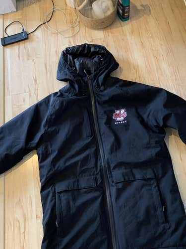 UMass Hockey Black Used Adult Men's Large Adidas Jacket