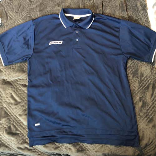 Bauer Golf Polo- Blue - Men's Medium