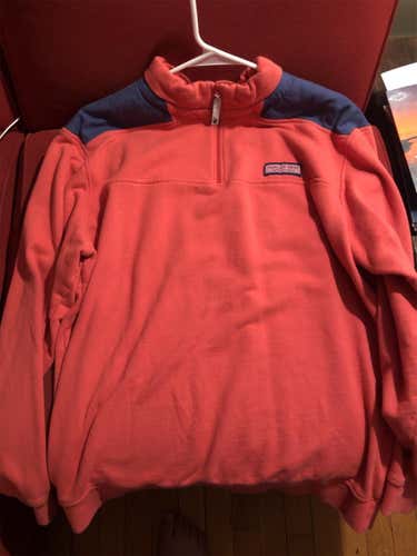 Men’s Red Vineyard Vines Large 1/4 Pullover