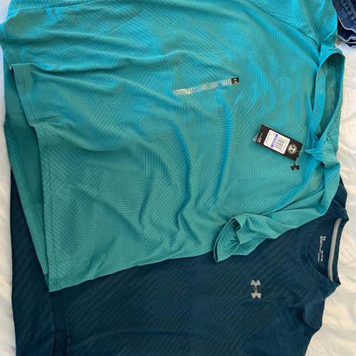 TWO Adult XL Under Armour Shirt