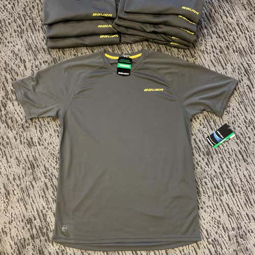3 Pack Bundle - Bauer Training Performance Shirts. Gray Men's Small / Medium Bauer Shirts