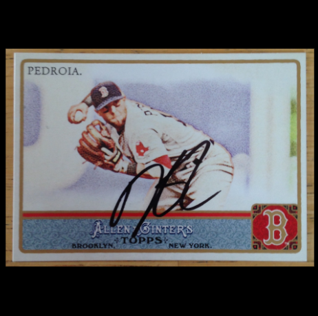 Dustin Pedroia Boston Red Sox Signed 2011 Topps Allen & Ginter's Baseball Card