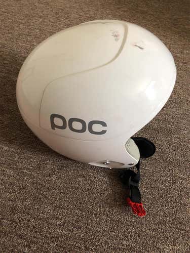 White Medium POC Skull Orbic Helmet FIS Legal