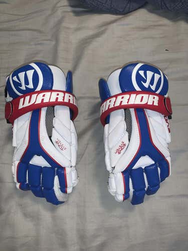 White Warrior Evo Lacrosse Gloves "Suffolk County"