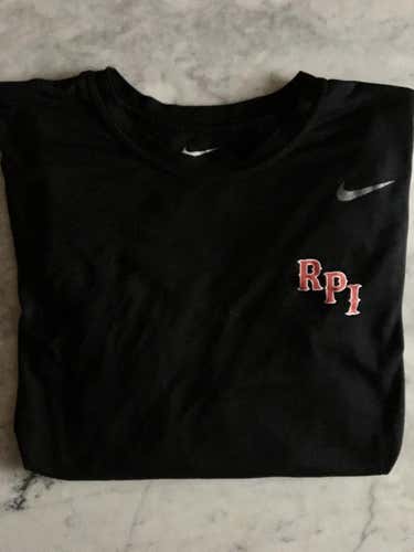 Men's Large Nike Dri-FIT Long Sleeve Shirt RPI NCAA