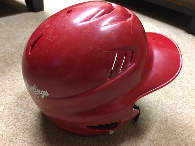 Red Used  Rawlings CFBH1 Batting Helmet