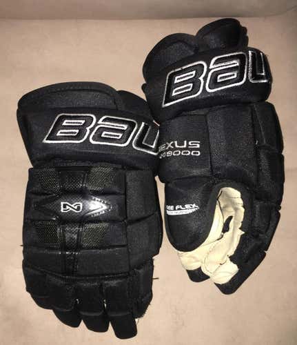 Black Used Senior Bauer Nexus 9000 Gloves 14"