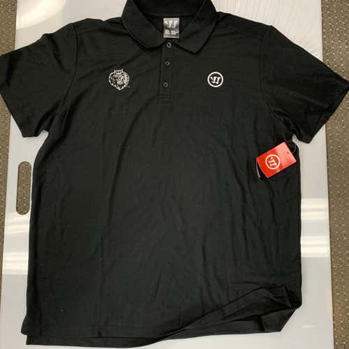 Black Manchester Monarchs Warrior Golf Shirt Size Large