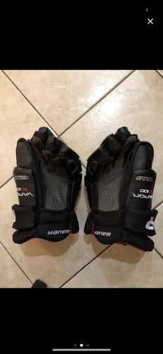 Black Used Bauer Vapor X100 14" Gloves