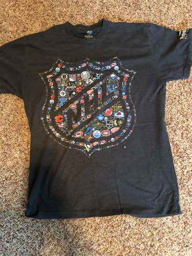 Gray Men's NHL Logo Medium Reebok Shirt