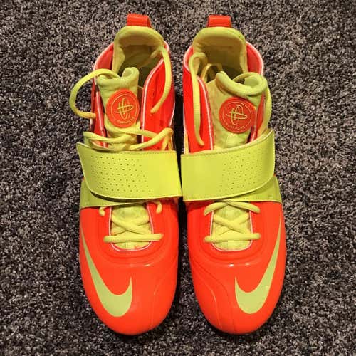 RARE Orange/Volt Nike Huarache Lacrosse Cleats (Size 11)