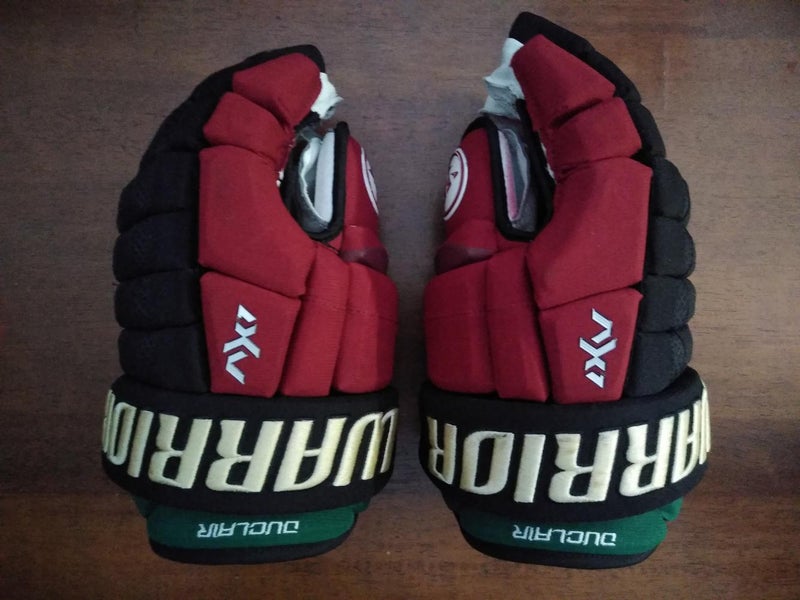 Arizona Coyotes Kachina Anthony Duclair Used Senior Warrior Dynasty AX1 Gloves 14" Pro Stock