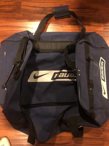 Navy Bauer Coaches Bag Used