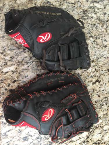 Used Rawlings Left Handed First Base Gloves 11.5” & 12”
