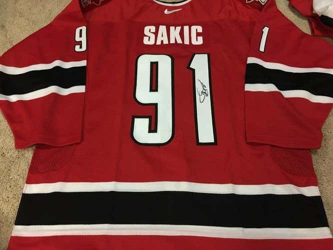JOE SAKIC 2002 Signed Team Canada Game Authentic PRO NEW Hockey Jersey