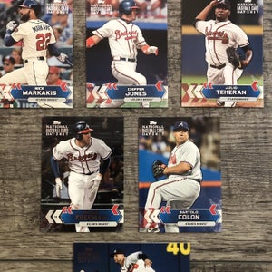 2017 MLB National Baseball Day Card Lot Atlanta Braves Collection TOPPs Trading Cards
