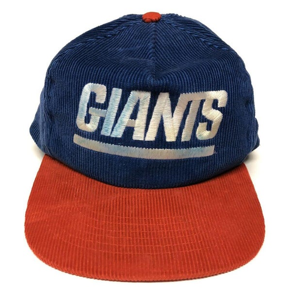 VTG 90s New York Giants Corduroy Hat Snapback Cap Mens NFL