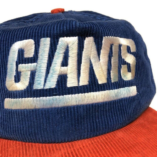 VTG 90s New York Giants Corduroy Hat Snapback Cap Mens NFL