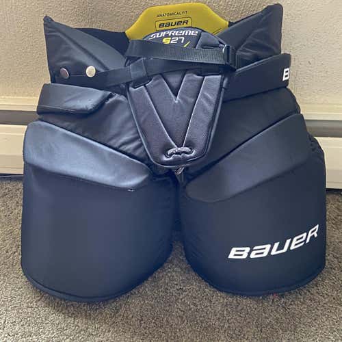 Black Used Medium Bauer S27 Hockey Goalie Pants