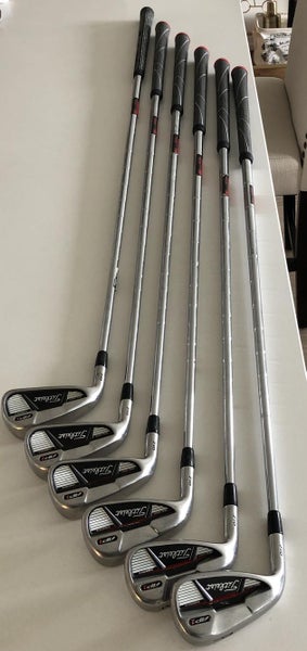 Used Men's Titleist Left Handed AP1 710 Iron Set Steel Shaft