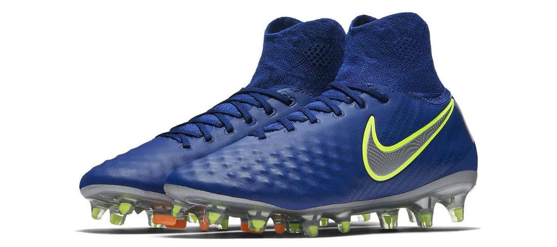 youth 4.5 Nike magista obra 2/II FG soccer cleats deep royal/chrome