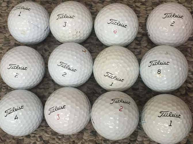 4 dozen  Titleist Pro V1 and ProV1X Golf Balls. mild abrasions