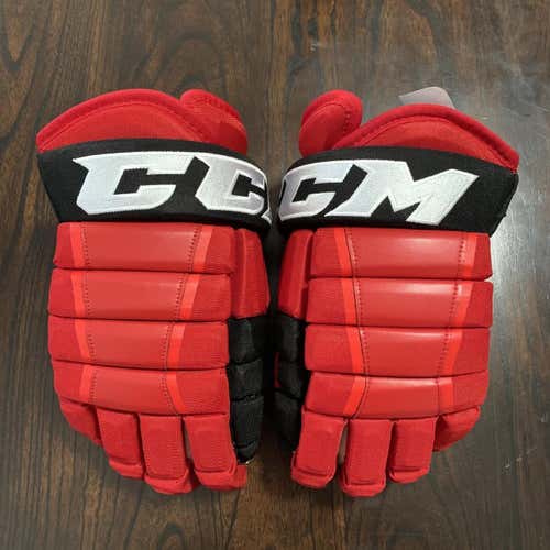 New CCM HG97 14" Carolina Hurricanes Pro Stock Return Gloves