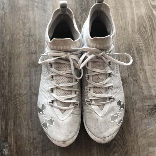 White Under Armour Spotlight Cleats