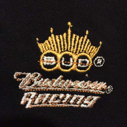 NEW BUDWEISER ADULT GOLF SHIRT SIZE MEDIUM