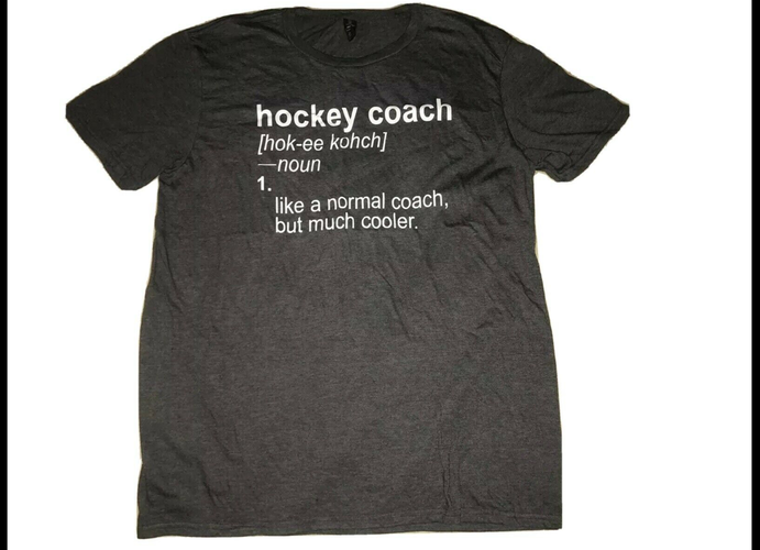 Hockey Coach Large Cotton T Shirt