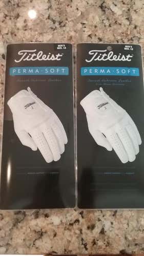 *New*Titleist Permasoft Glove (Pack of 2) - Men Left Hand Medium Large