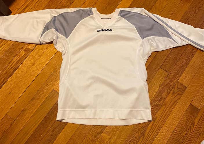 White Youth Medium Bauer Team Jersey