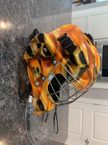 CUSTOME MADE SPRAY PAINTED GOAILE MASK