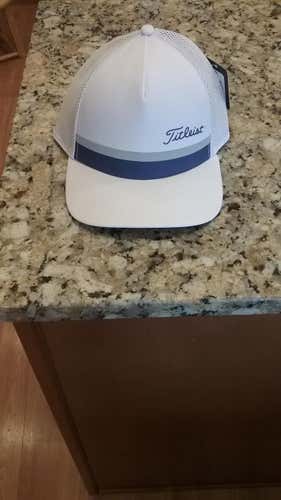 *New* Adult Titleist White Surf Stripe Mesh Hat (Snapback)