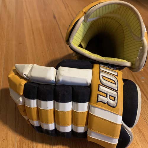 Blue And Yellow Used Warrior Bonafide X 13"  Gloves
