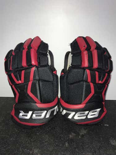 Used Bauer Supreme 170 Hockey Gloves 13” Black/Red