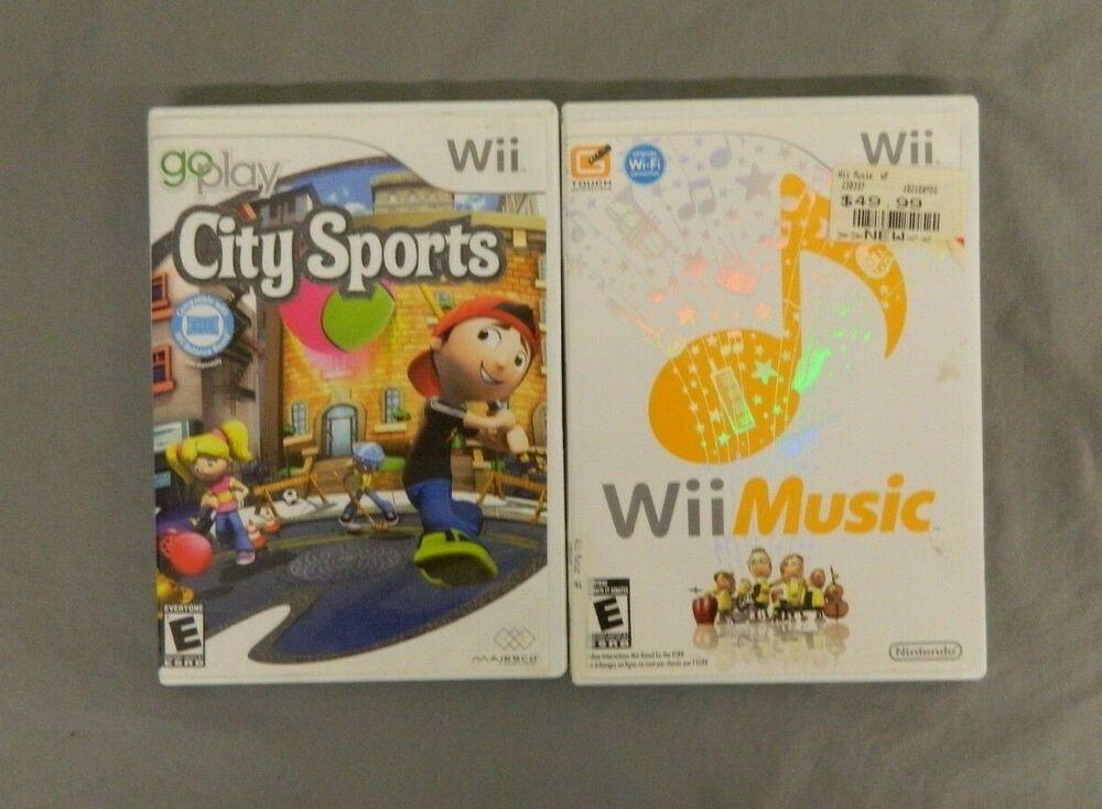 Nintendo Wii Go Play City Sports & Wii Music Video Games Satisfaction Guaranteed