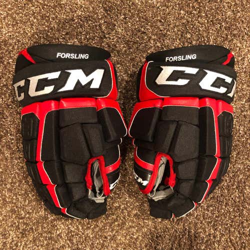 Chicago Blackhawks Rockford Icehogs Gustav Forsling HGCL 13" Pro Stock Gloves Game Worn