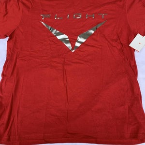 New Adult Men's XL Nike Flight Red/silver color T-Shirt N30