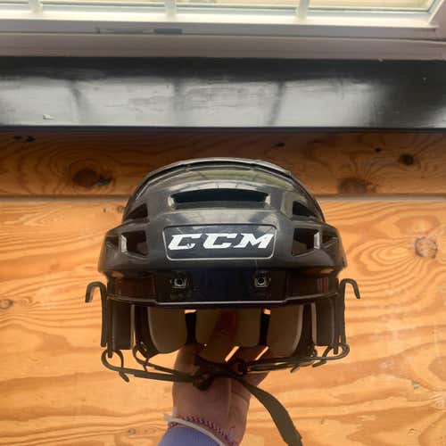 Small Black CCM Vector V08 Pro Stock Helmet