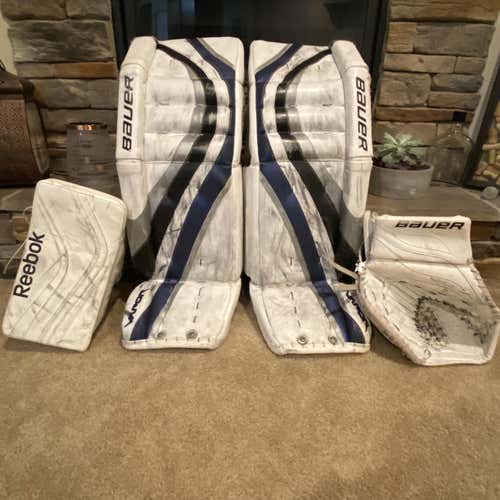 Used Goalie Pads Bauer 35"+1, with Glove/Blocker